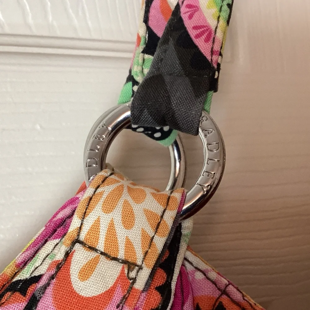 Vera Bradley Ziggy Zinnia Floral Patterned Double Strap Shoulder Bag